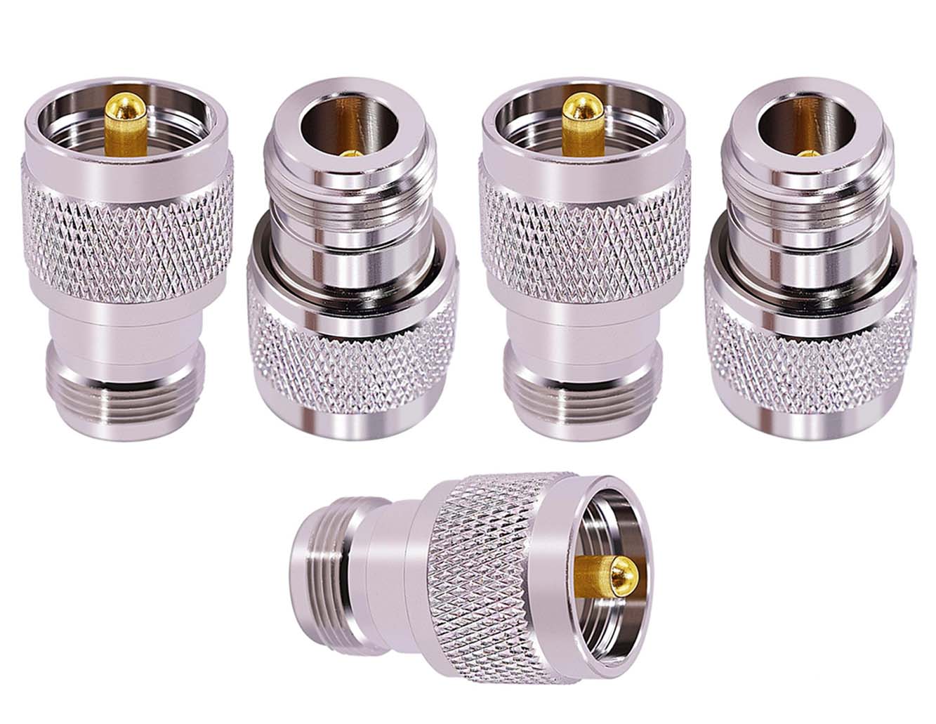 N-Type Female to UHF Male RF Coax Adapter - Pack - 5