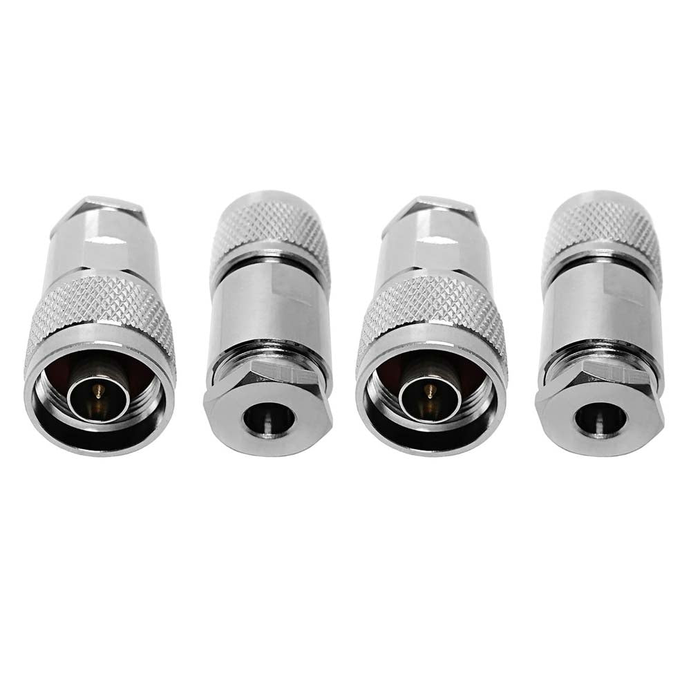 ABONIX N Male Connector Clamp HLF300/LMR300 RF Connectors- Pack-4
