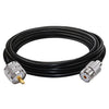 RG58 UHF Coax Cable 6.6ft (2 Meter) Low Loss UHF Male to UHF Female Extension Jumper Coaxial Cable - pack - 1