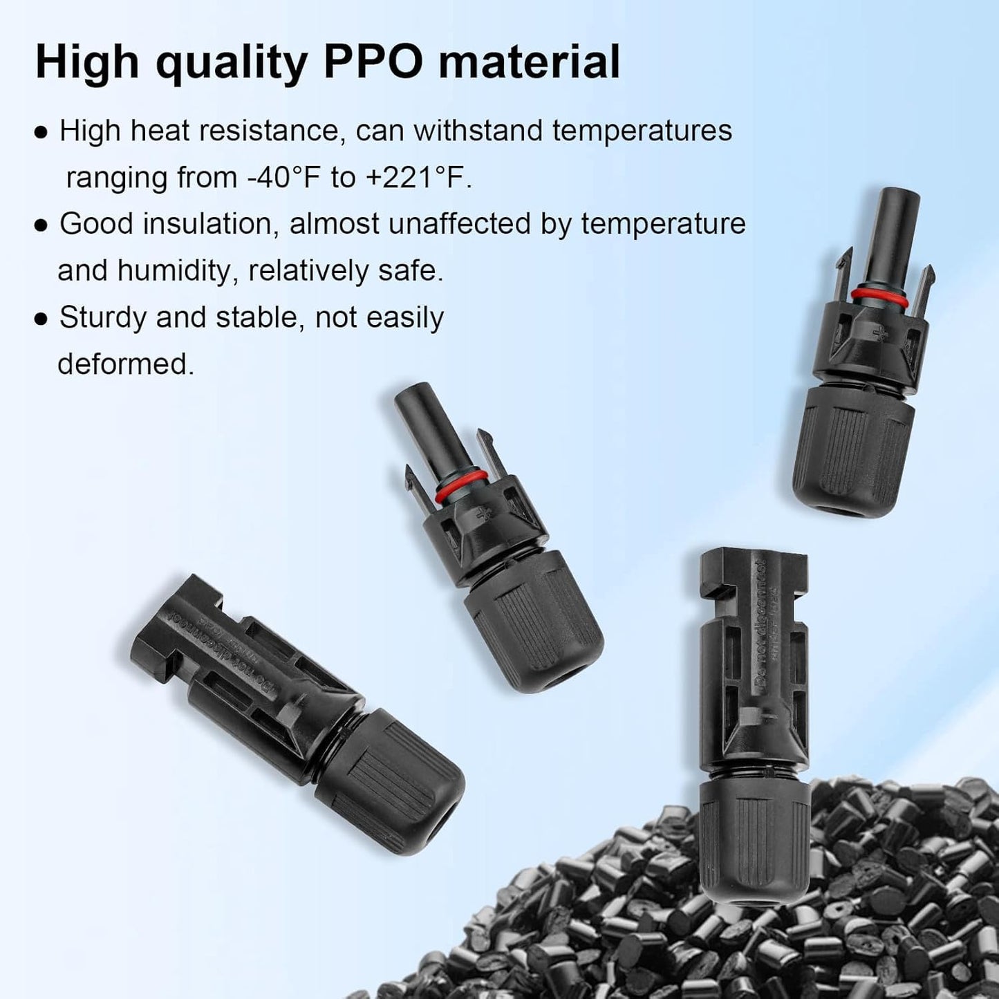 Solar MC4 Connector Kit – Waterproof Male & Female PV Cable Connectors - Pack - 9 Pairs