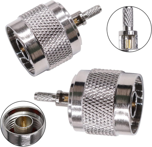N Type Male Crimp Plug RG316/RG178 -Pack -2