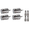 UHF Crimp Connectors SO239 PL259 Female Jack for RG316 RG179, Pack- 4
