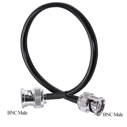 BNC Jumper Cable RG58 Coax Cable Low Loss 50 ohm Male to Male Coaxial Cable 12 inch (30cm) - Pack - 1