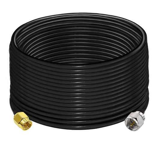 F Type Male Plug to SMA Male RG58 49.2ft(15M) Extension Cable (Pack of 1)