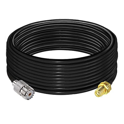 RG58 UHF Female to SMA Female Coaxial Jumper Cable 32.8ft(10M) Low Loss Extension Cable (Pack of 1)
