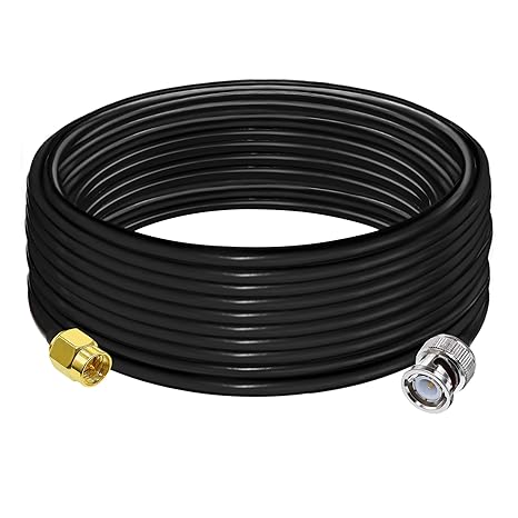 BNC Male to SMA Male Extension Cable RG58 32.8ft(10 Meter) for Antennas Wireless LAN Devices