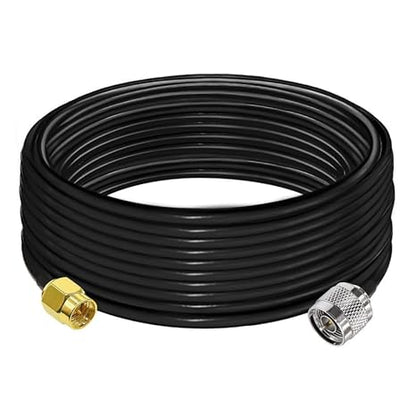 RG58 SMA Male to N Male Coaxial Cable, 50ohm Type N SMA Cable 32.8ft(10M) -Pack -1