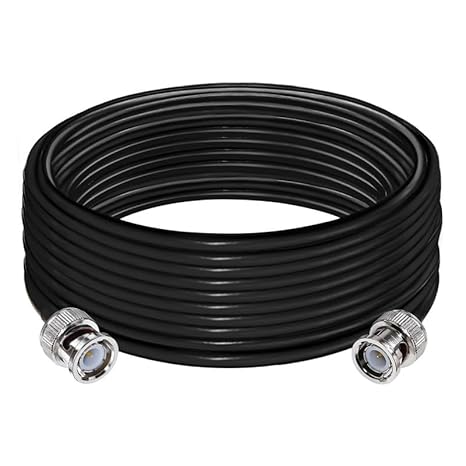 RG58 BNC Male to BNC Male Jumper Cable Low Loss 50 ohm 32.8FT(10M) - Pack -1