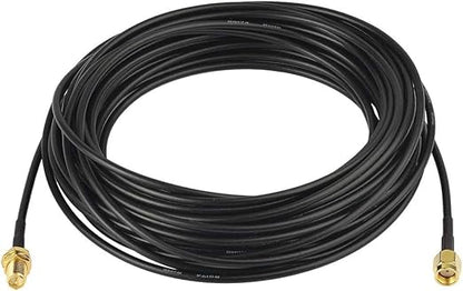 RP-SMA Male to RP-SMA Female Bulkhead Low Loss RG174 RF Coaxial Cable 10 Meter (33FT) -Pack -1