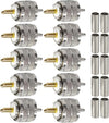 UHF Connector PL259 Male Plug Crimp Coax Adapter -Pack -10