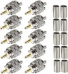 PL-259 UHF Male Plug Crimp Coax Connector Adapter for RG58 -Pack -10