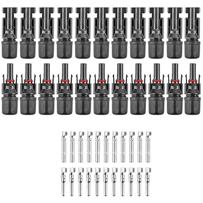 Solar MC4 Connector Kit – Waterproof Male & Female PV Cable Connectors - Pack - 11 Pairs