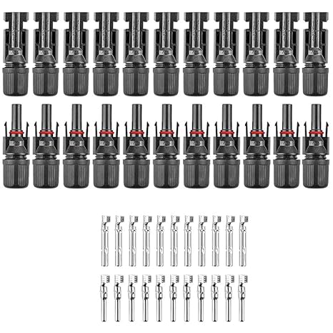 Solar MC4 Connector Kit – Waterproof Male & Female PV Cable Connectors - Pack - 11 Pairs