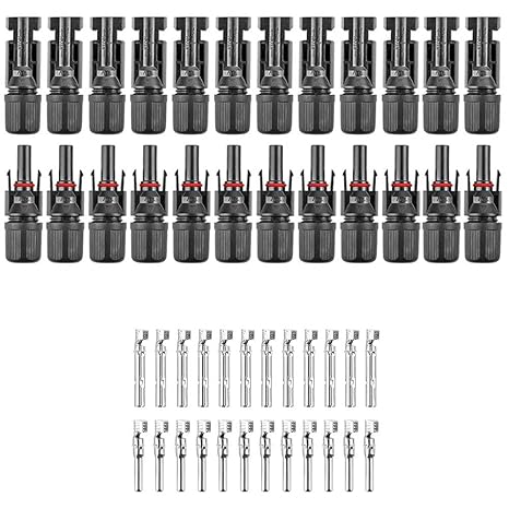 Solar MC4 Connector Kit – Waterproof Male & Female PV Cable Connectors - Pack -12 Pairs