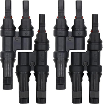 MC4 T Branch Connector 2 to 1 Solar Panel Parallel Adapter (MFF + MMF) –  Pack -2