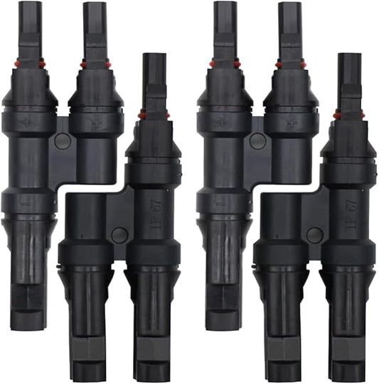 MC4 T Branch Connector 2 to 1 Solar Panel Parallel Adapter (MFF + MMF) –  Pack -2