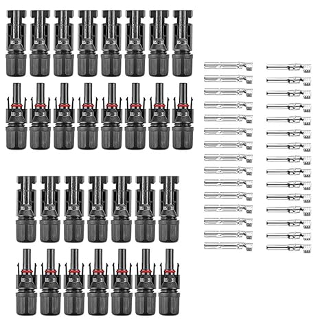 Solar MC4 Connector Kit – Waterproof Male & Female PV Cable Connectors - Pairs - 15 Pairs