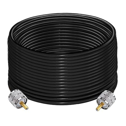 RG58 UHF Male to SMA Male Coaxial Jumper Cable 15 M (49.2 ft) Low Loss Extension Cable (Pack of 1)