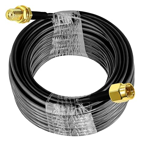 RG58 SMA Male to SMA Female Coaxial Cable, Low Loss SMA RF Coax Cable 49.2Ft(15M) -Pack -1