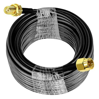 RG58 SMA Male to SMA Female Coaxial Cable, Low Loss SMA RF Coax Cable 49.2Ft(15M) -Pack -1