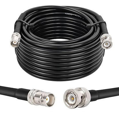 RG58 BNC Male to BNC Female Coaxial Jumper Cable 49.2ft (15M) Low Loss Extension Cable - Pack - 1