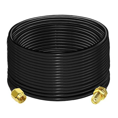 RG58 SMA Male to SMA Female Coaxial Cable, Low Loss SMA RF Coax Cable 49.2Ft(15M) -Pack -1