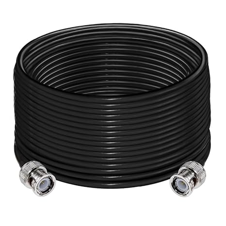 BNC Male to BNC Male RG58 50 Ohm – 49.2ft (15M) Coaxial Jumper -Pack - 1