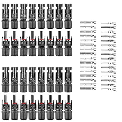 Solar MC4 Connector Kit – Waterproof Male & Female PV Cable Connectors - Pack - 16 Pairs