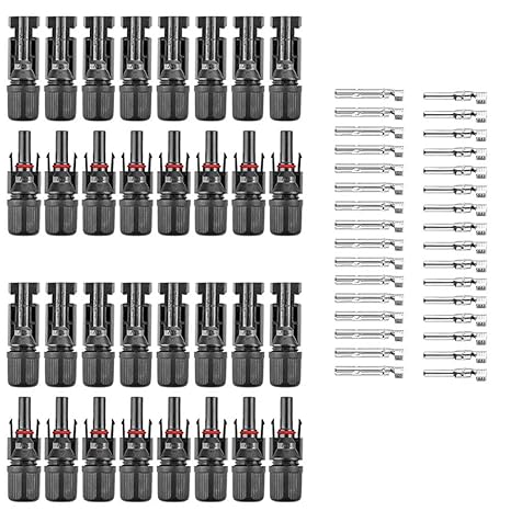 Solar MC4 Connector Kit – Waterproof Male & Female PV Cable Connectors - Pack - 16 Pairs