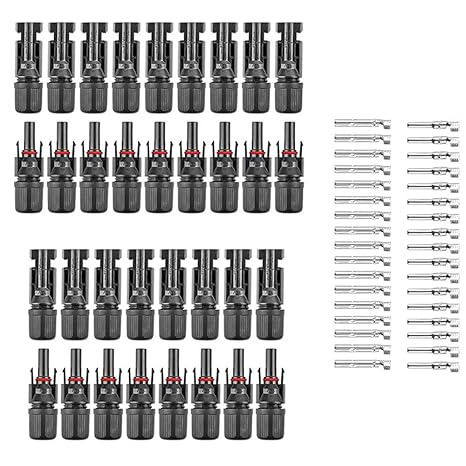 Solar MC4 Connector Kit – Waterproof Male & Female PV Cable Connectors - Pack - 17 Pairs