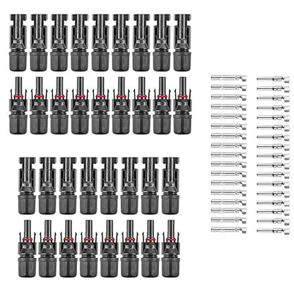 Solar MC4 Connector Kit – Waterproof Male & Female PV Cable Connectors - Pack - 17 Pairs