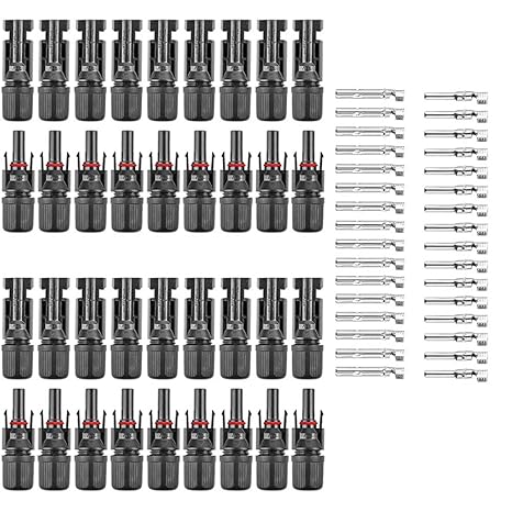 Solar MC4 Connector Kit – Waterproof Male & Female PV Cable Connectors - Pack - 18 Pairs