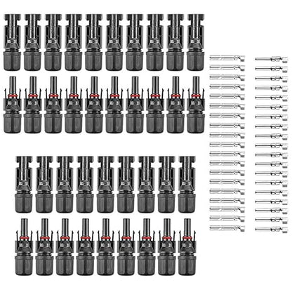 Solar MC4 Connector Kit – Waterproof Male & Female PV Cable Connectors - Pack - 19 Pairs