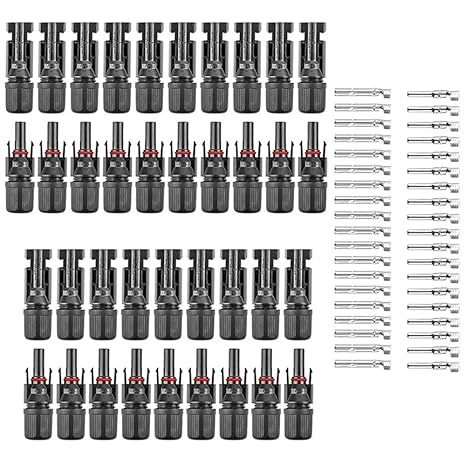 Solar MC4 Connector Kit – Waterproof Male & Female PV Cable Connectors - Pack - 19 Pairs