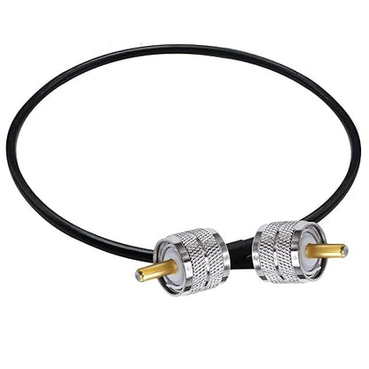 RG58 UHF Male to SMA Male Coaxial Jumper Cable 20 inch (1.5ft) Low Loss Extension Cable (Pack of 1)