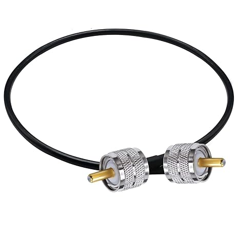 RG58 UHF Male to SMA Male Coaxial Jumper Cable 20 inch (1.5ft) Low Loss Extension Cable (Pack of 1)