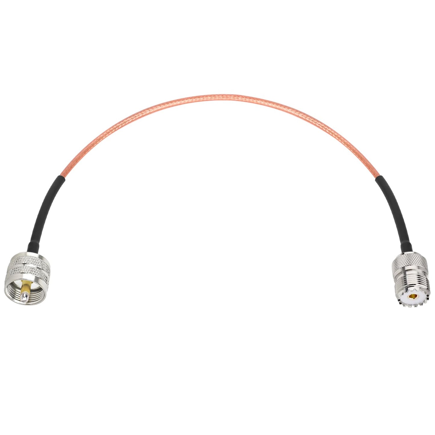 ABONIX RG316 UHF Male to UHF Female Coaxial Cable 1FT, Pack-1
