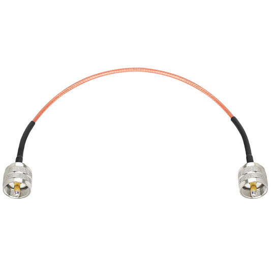ABONIX RG316 UHF Male to UHF Male Coaxial Cable 1FT, Pack-1