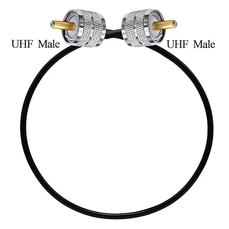 RG58 UHF Male to SMA Male Coaxial Jumper Cable 20 inch (1.5ft) Low Loss Extension Cable (Pack of 1)