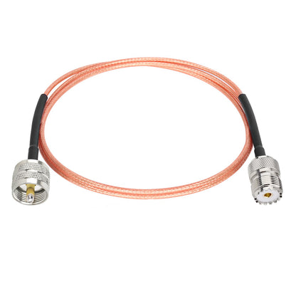 ABONIX RG316 UHF Male to UHF Female Coaxial Cable 3FT (1M), Pack-1