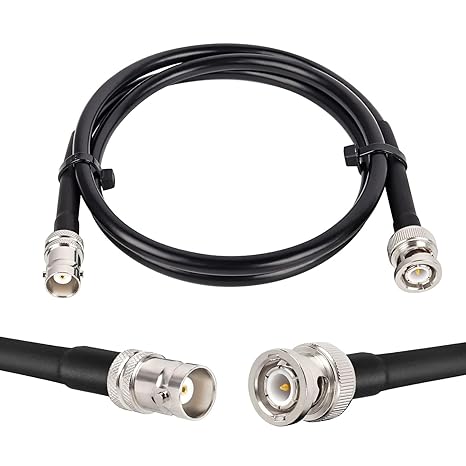 RG58 BNC Male to BNC Female Coaxial Jumper Cable 3.3ft(1 Meter) Low Loss Extension Cable - Pack - 1