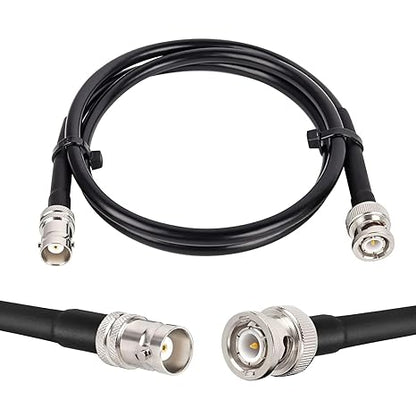 RG58 BNC Male to BNC Female Coaxial Jumper Cable 3.3ft(1 Meter) Low Loss Extension Cable - Pack - 1