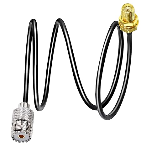 RG58 UHF Female to SMA Female Coaxial Jumper Cable 3.3ft(1 Meter) Low Loss Extension Cable (Pack of 1)