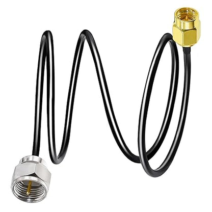 F Type Male Plug to SMA Male RG58 3.3ft(1M) Extension Cable (Pack of 1)