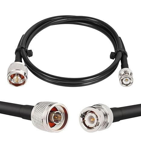 BNC Male to N Type Male Extension Cable RG58 3.3ft (1 Meter) for Antennas Wireless LAN Devices (Pack of 1)