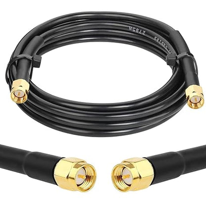 RG58 SMA Male to SMA Male 3.3ft(1 Meter) Coaxial Jumper Cable (Pack of 1)