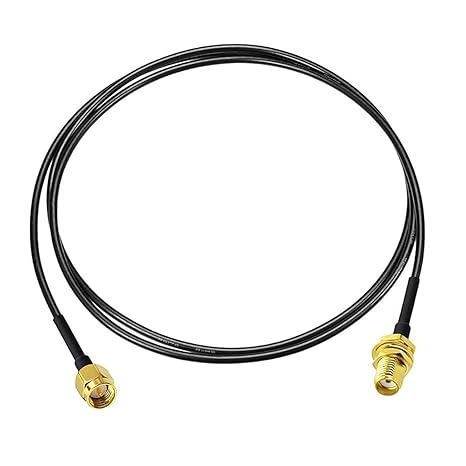 SMA Male to SMA Female Bulkhead Low Loss RG174 RF Coaxial Cable 1 Meter (3.28FT) -Pack -1