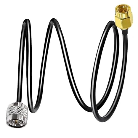 RG58 3.3ft(1M) SMA Male to N Male Coaxial Cable -Pack -1
