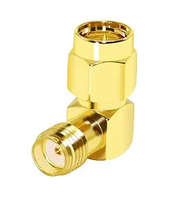SMA Right Angle Adapter 90 Degree Coaxial Connector SMA Male to Female Connector (Pack of 1)