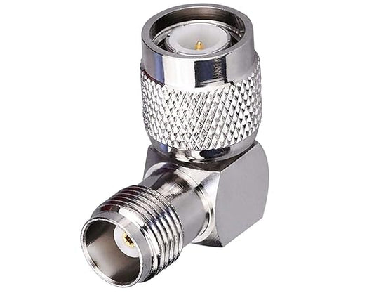 TNC Male to TNC Female Right Angle Connector 90 Degree Coax Adapter (Pack of 1)